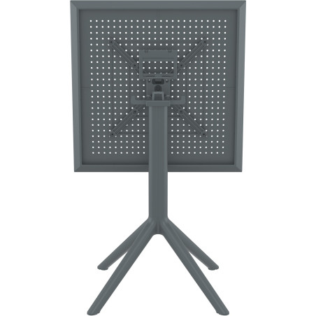 Table pliante Sky, carr?e, gris fonc?