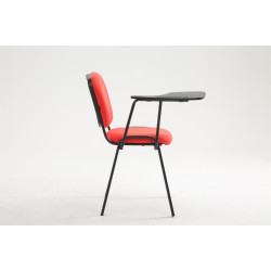 Fauteuil Ken avec table pliante, tissu rouge