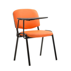 Set de 4 sillas confidente Ken con mesa extensible para escritura Naranja
