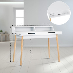 Bureau Eaton 110 cm blanc