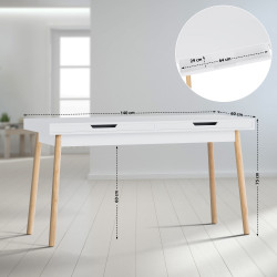 Bureau Porto 140 cm V2 blanc