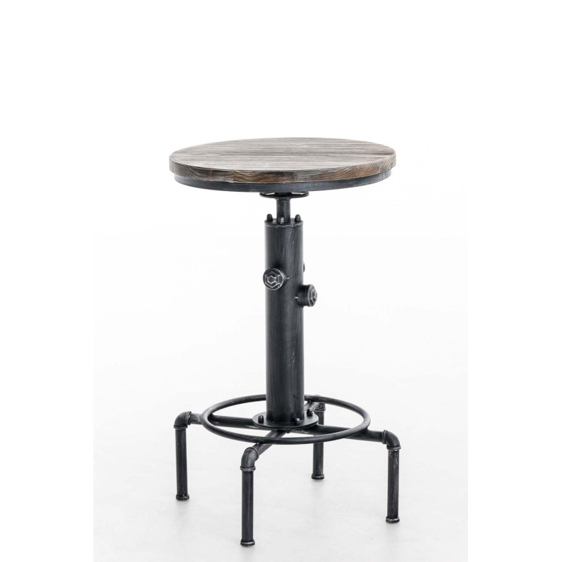 Mesa Lumos Industrial Look & Ø 50 cm Plateado antiguo