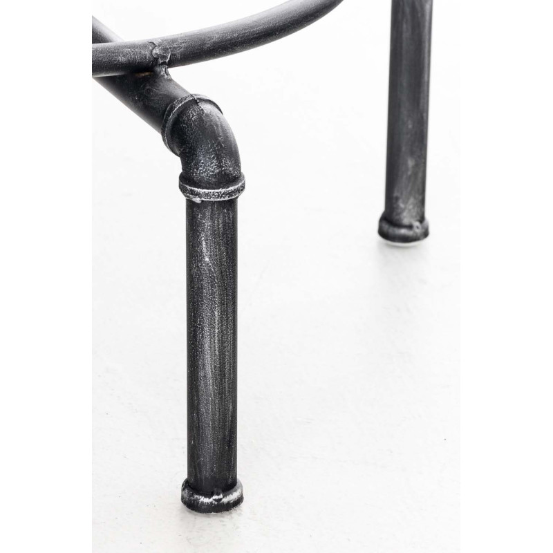 Table haute Lumos, bois argent? antique