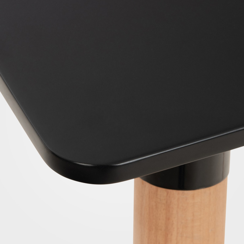 Mesa de Cocina Viborg Negro,60 cm