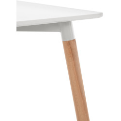 Tavolo Quadrato da Cucina Viborg bianco,80 cm