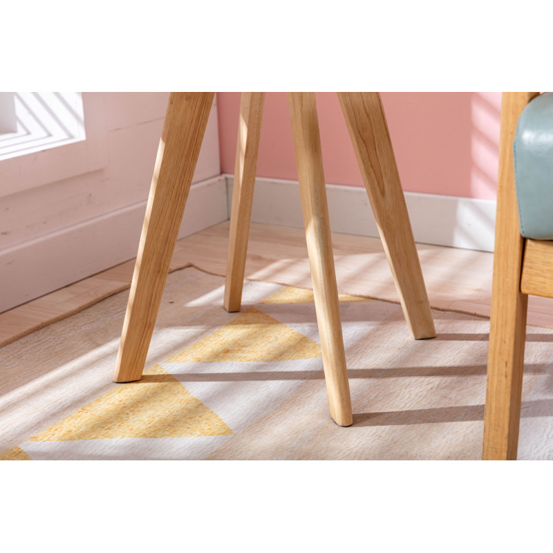 Mesa auxiliar cuadrada Almería Blanco,Natural (cuadrado)