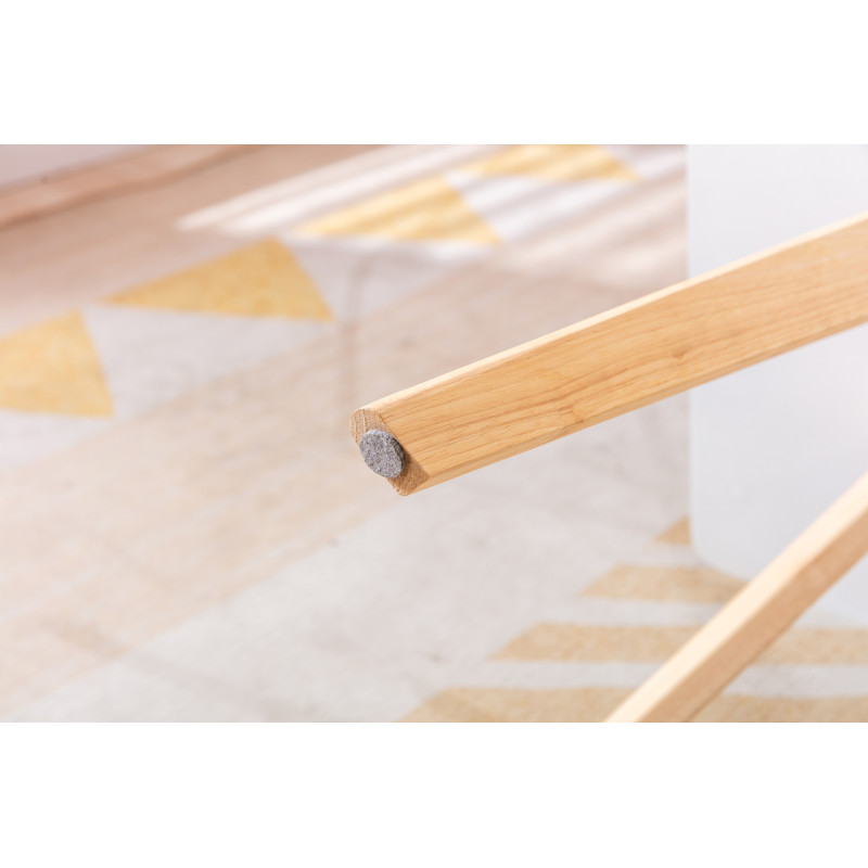 Mesa auxiliar cuadrada Almería Blanco,Natural (cuadrado)