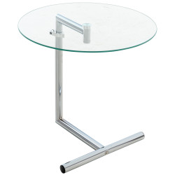 Table en verre Safi, verre transparent