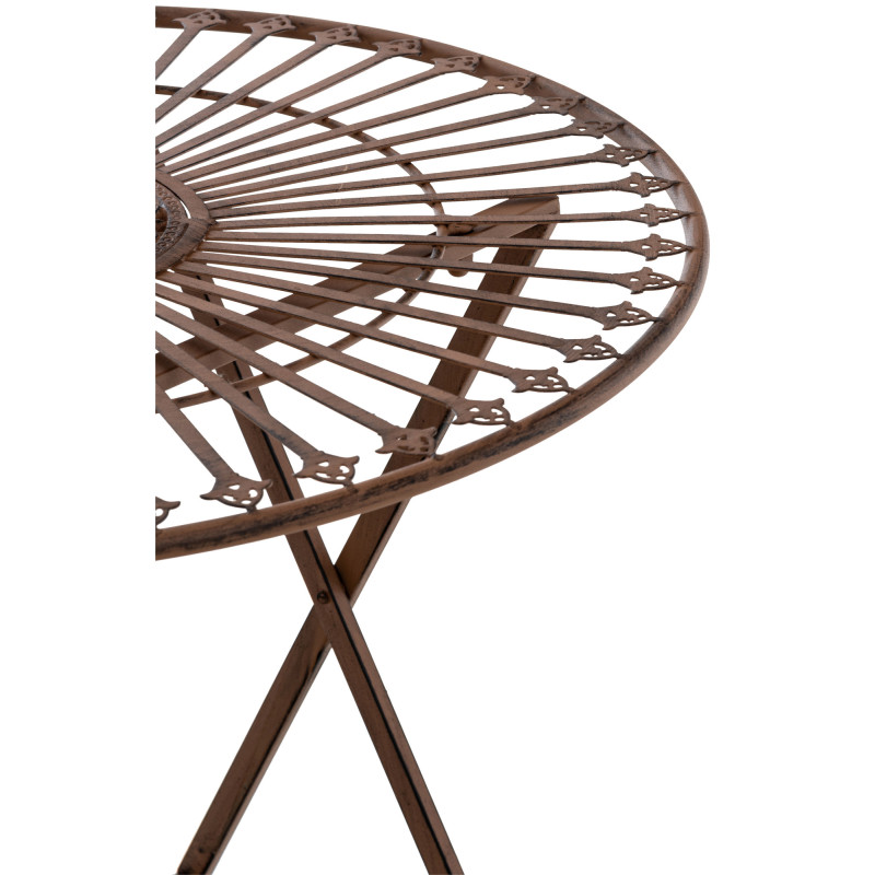 Tavolino da esterno Tegal antico marrone