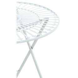 Tavolino da esterno Tegal bianco