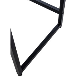 Escritorio de madera y acero Billings Negro/marrón