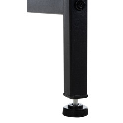 Escritorio Oviedo de madera con estante Negro/marrón