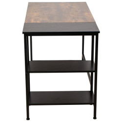 Escritorio de oficina Ocala de madera con estante Negro/marrón