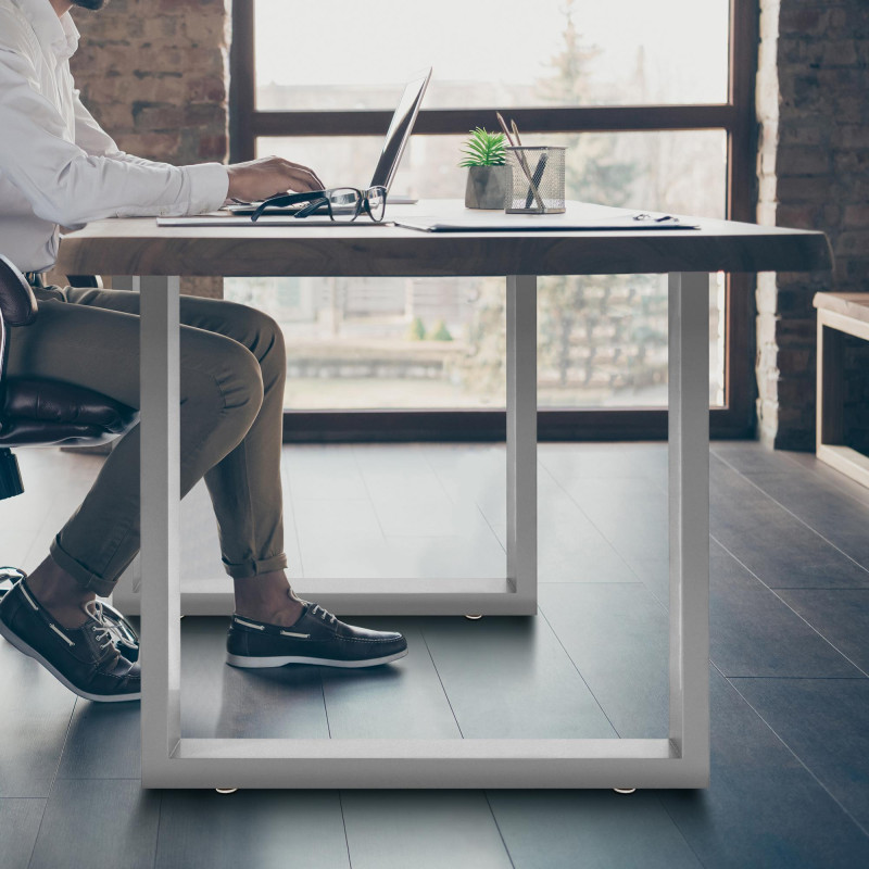 Set De 2 Soportes Velden Cuadrados Para Mesas Acero inoxidable,80 cm