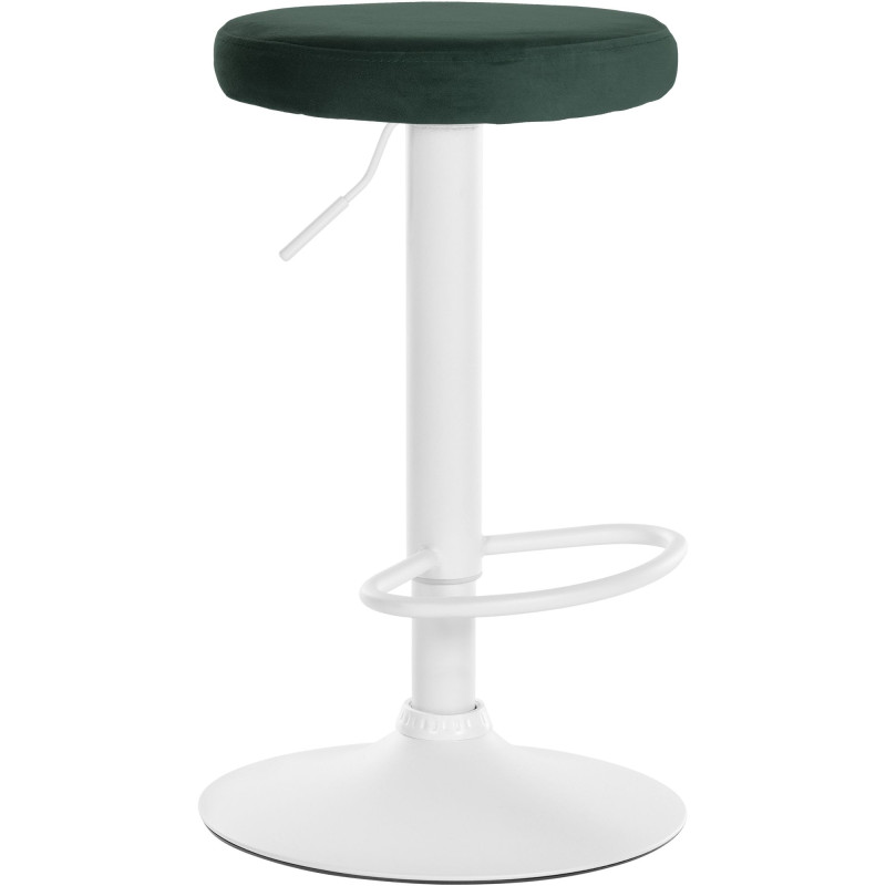 Tabouret de bar Ponte velours blanc vert