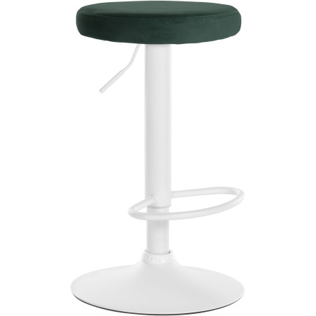 Tabouret de bar Ponte velours blanc vert