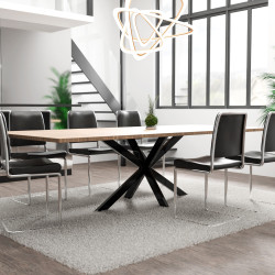 Patas de mesa Biloxi metálicas L,Negro