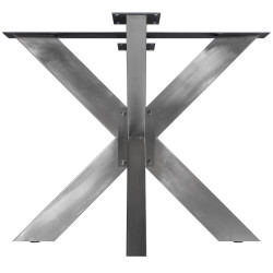 Pieds de table Duncan L85xl85xH71 cm en acier inoxydable