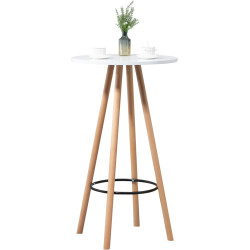 Table ronde Livia, naturelle/blanche