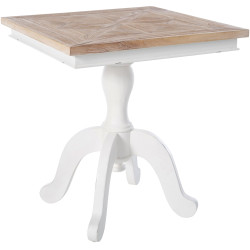 Table de bistro Grasby naturel/blanc