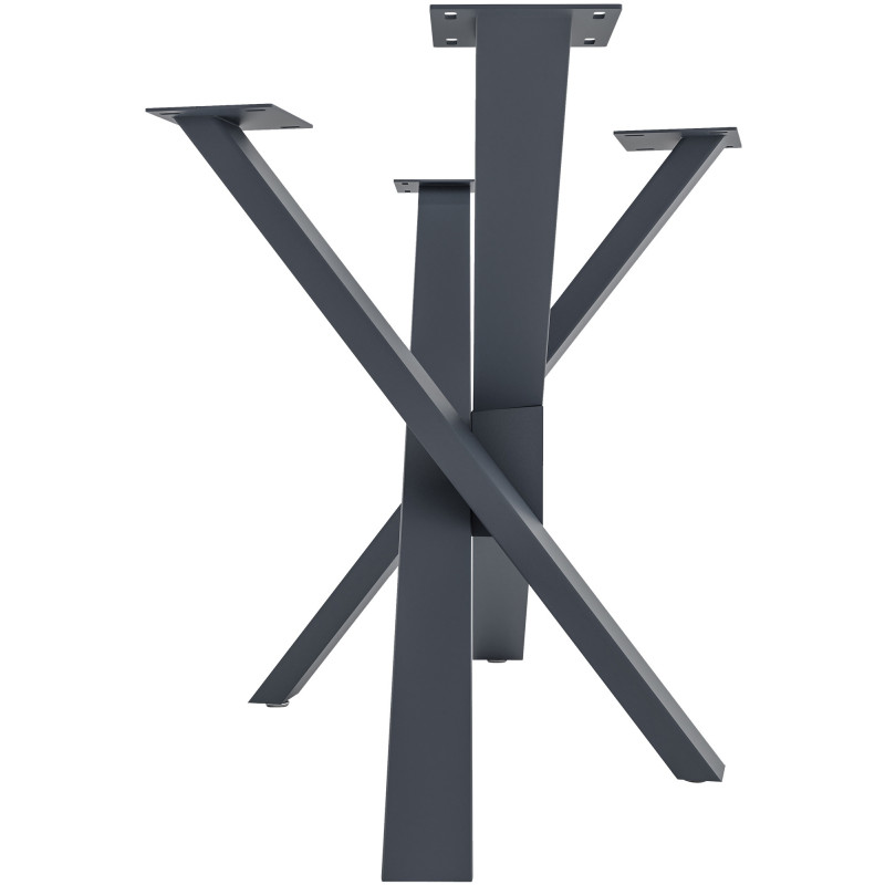 Soporte para mesa de comedor Jimmy en forma de mikado Gris,120x60x72 cm