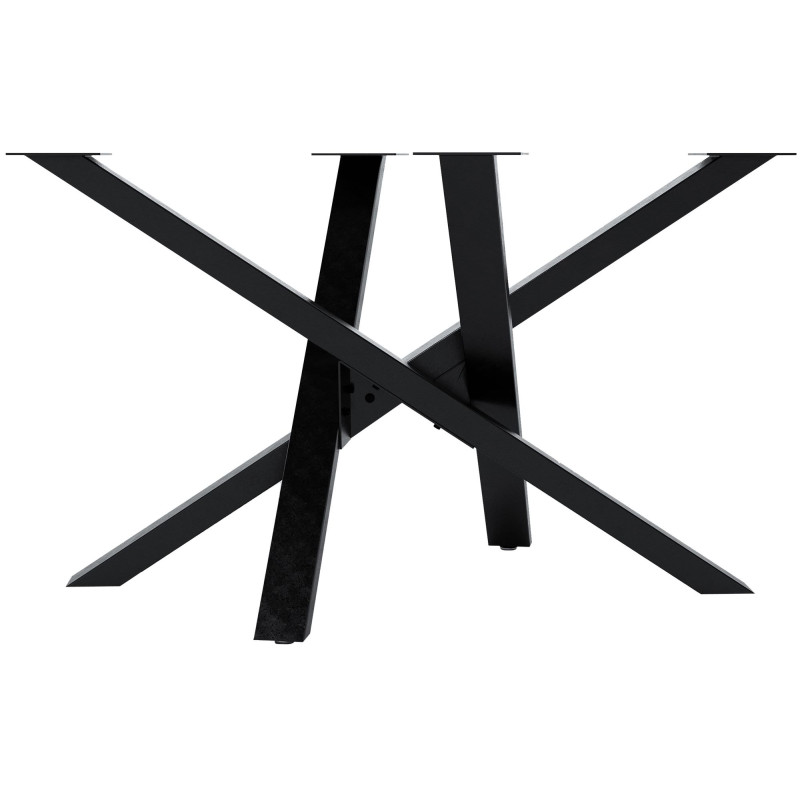 Soporte para mesa de comedor Jimmy en forma de mikado Negro industrial,120x70x72 cm