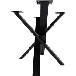 Pieds de table Jimmy 140x70x72 noir industriel