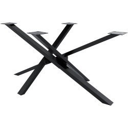 Pieds de table Jimmy 160x80x72 noir industriel