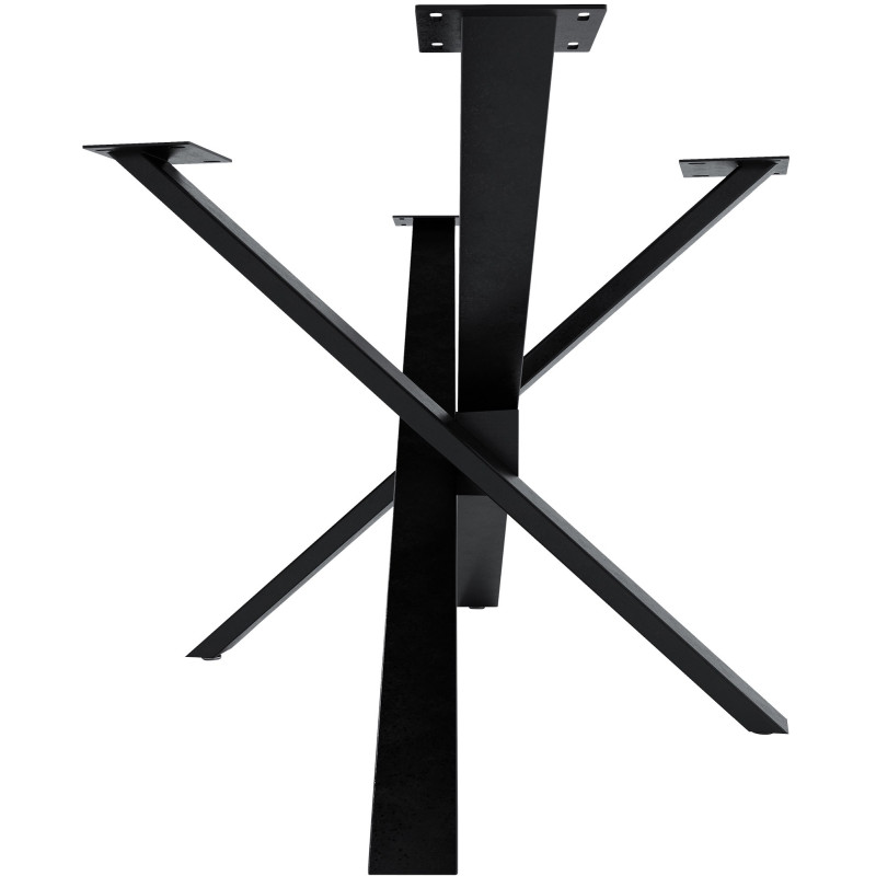 Soporte para mesa de comedor Jimmy en forma de mikado Negro industrial,160x80x72 cm