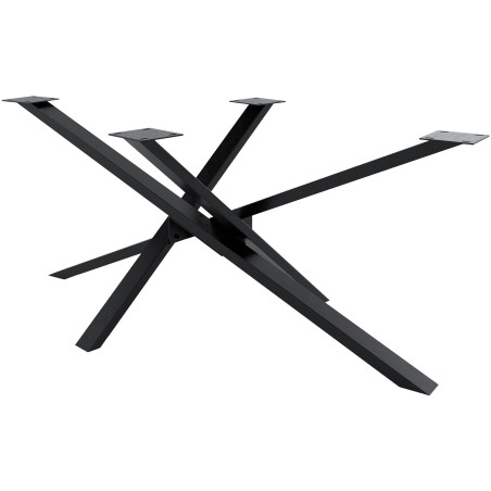 Pieds de table Jimmy 180x80x72 noir industriel