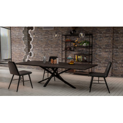 Gambe del tavolo Jimmy Nero/industriale,180x80x72 cm