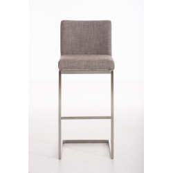 Tabouret de bar en tissu Paros gris