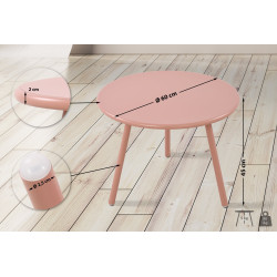 Table basse Minot, rose