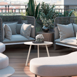 Table basse Minot, gris clair