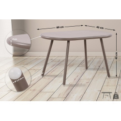 Table basse Velva couleur taupe