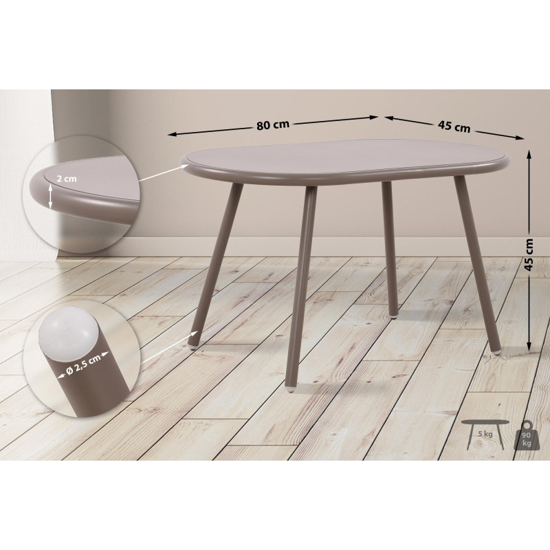 Mesa de centro Velva Gris topo