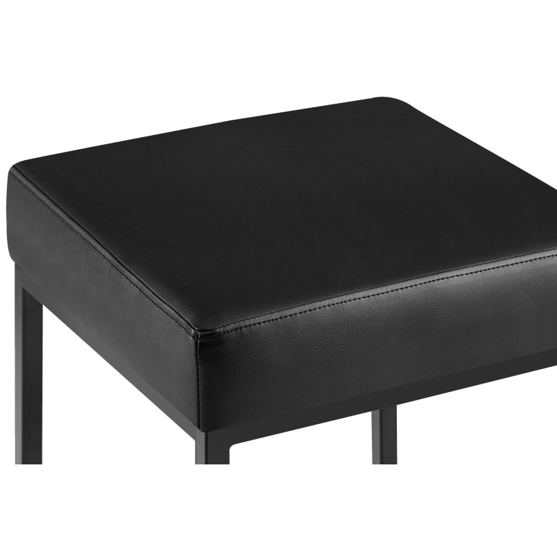 Ensemble de 2 tabourets de bar Montréal 85 simili cuir noir