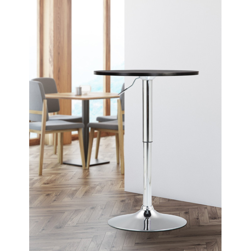 Table haute ronde noire Lamoni