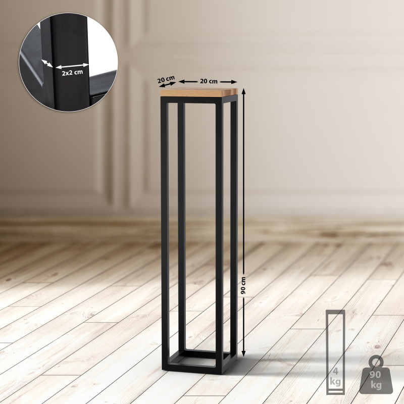 Table d'appoint Manteo 20x20x90 cm chêne