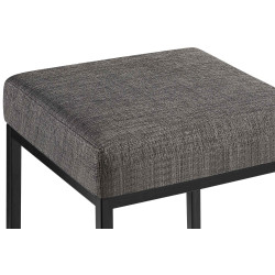 Lot de 2 tabourets de bar Montréal 80 tissu gris