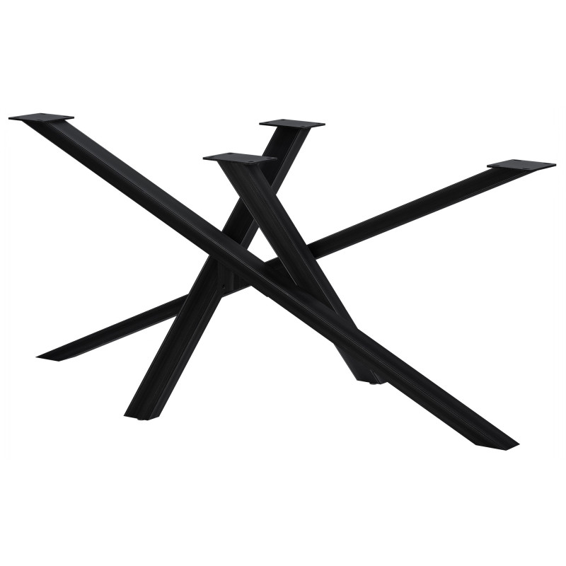 Pieds de table Finney 160x80x72 noir antique