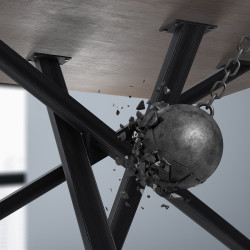 Pieds de table Finney 120x60x72 noir antique