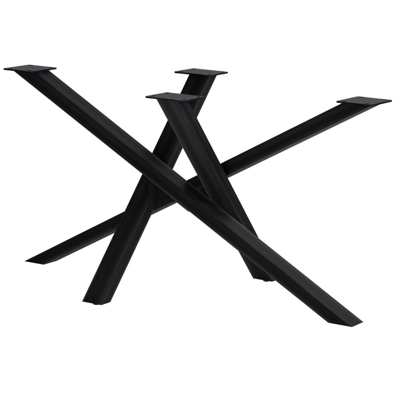 Pieds de table Finney 140x70x72 noir antique