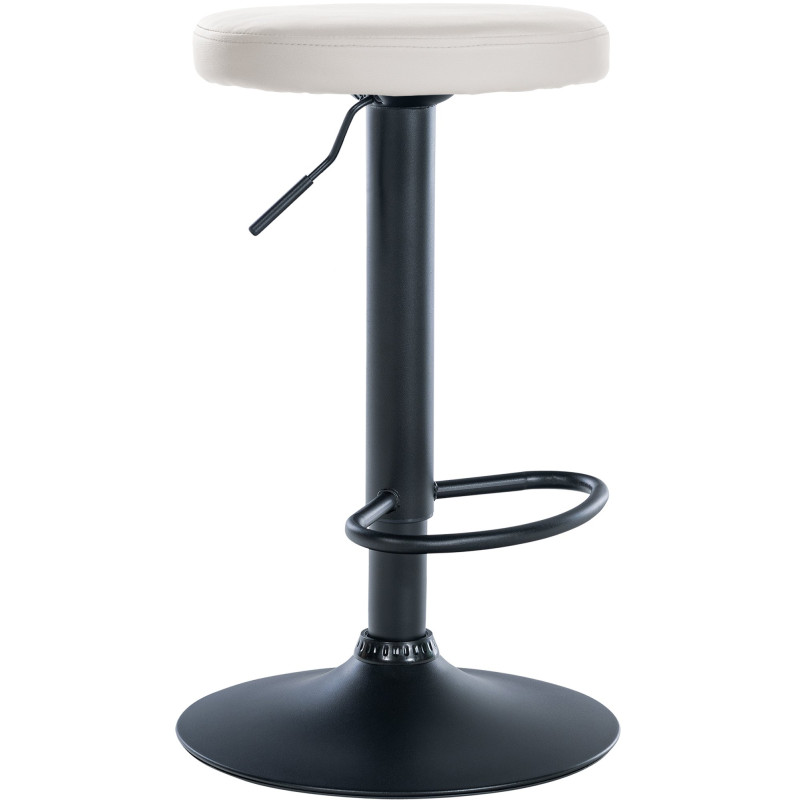 Tabouret de bar Ponte simili cuir noir blanc
