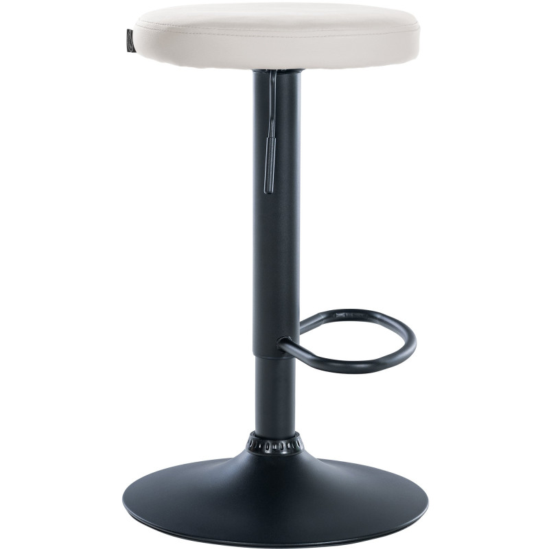 Tabouret de bar Ponte simili cuir noir blanc