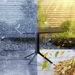 Table Lenval 80x80 cm noire