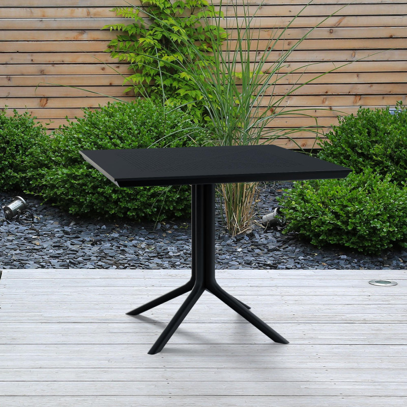 Table Lenval 80x80 cm noire