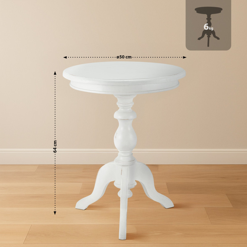 Table d'appoint Wiva blanc antique