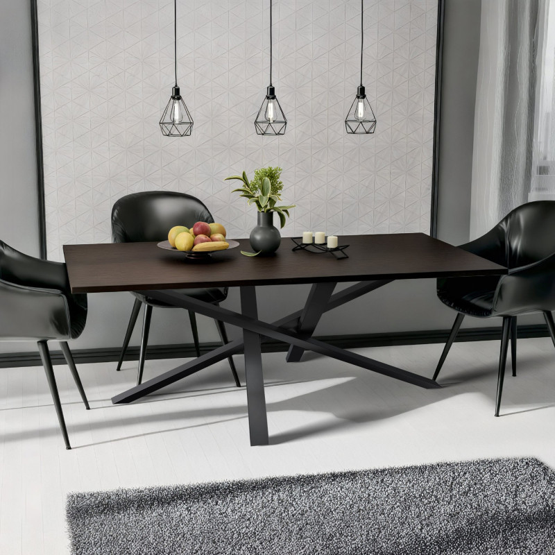 Pieds de table Finney 180x80x72 noirs