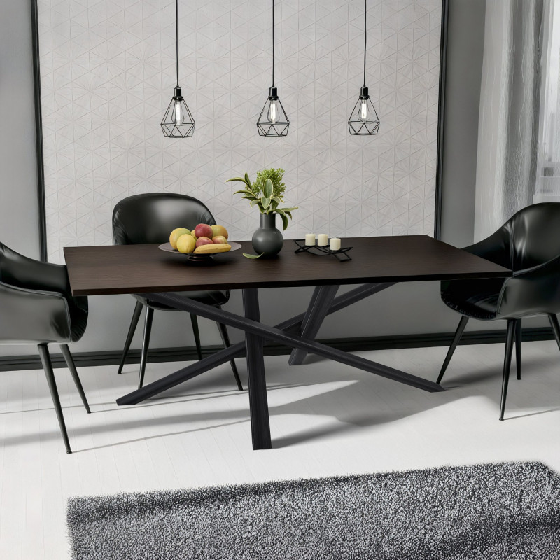 Pieds de table Finney 180x80x72 noir antique